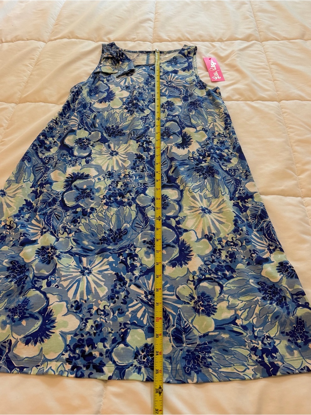 Lilly Pulitzer Blue Floral Sleeveless Midi Dress - Picture 4 of 11